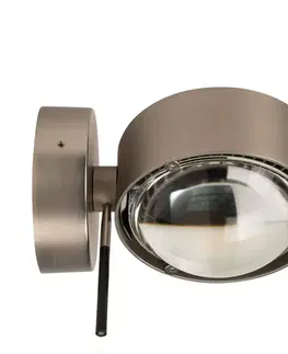 Nástenné svietidlá Top Light Nástenné LED svietidlo Puk Wall+, matný nikel