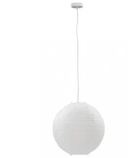 Osvetlenie Závesná lampa biela Dekorhome 30 cm