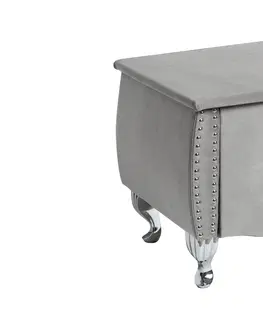 Nočné stolíky LuxD Nočný stolík Spectacular, 45 cm, strieborno-sivý