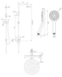 Sprchy a sprchové panely OMNIRES - YOSEMITE sprchový stĺp chróm /CR/ SYSYOSEMITELUXCR
