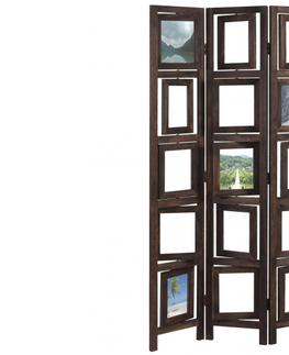 Paravány Paraván s fotografickými oknami Dekorhome Biela