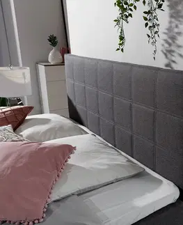 Postele NABBI Anzia 160 čalúnená manželská posteľ s úložným priestorom čierna (Soft 11)