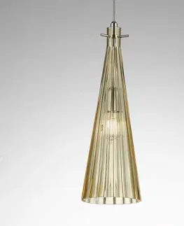 Závesné svietidlá Selène Závesná lampa Costa Rica zo skla, jantárová