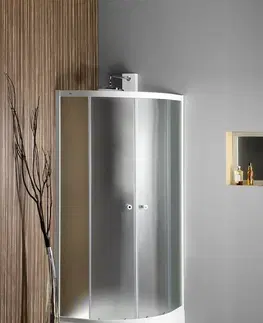 Sprchové dvere AQUALINE - ARLEN štvrťkruhová sprchová zástena 900x900, sklo Brick BTR900