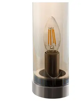 Stolové lampy NOWA GmbH Stolová lampa z fľaškového skla, jantárová