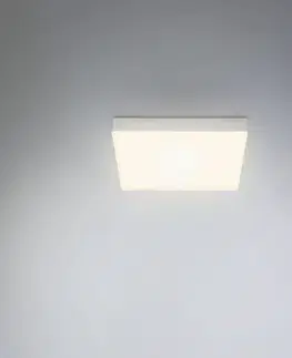 Stropné svietidlá Briloner Stropné LED svietidlo Flame 21,2x21,2 cm, striebro