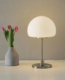 Lampy na nočný stolík Fabas Luce Stolná lampa Gaia Big s dotykovou funkciou, biela