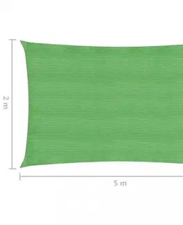 Stínící textilie Tieniaca plachta obdĺžniková HDPE 2 x 5 m Dekorhome Tehlová