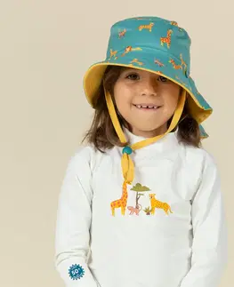 surf Detský klobúk s UV ochranou žltý s potlačou