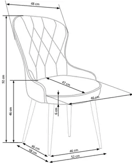 Jedálenské stoličky HALMAR K366 jedálenské kreslo tmavosivá / čierna