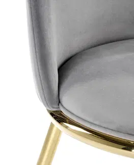 Jedálenské stoličky HALMAR K460 jedálenská stolička sivá / zlatá