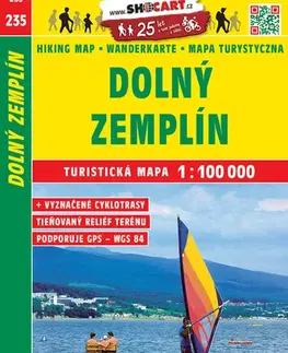 Turistika, skaly Dolný Zemplín 1:100 000