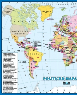 Učebnice pre ZŠ - ostatné Politická mapa sveta (A3) - Petr Kupka