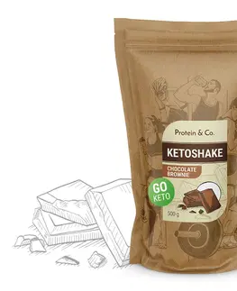 Ketodiéta Protein & Co. Ketoshake – proteínový diétny koktail Váha: 500 g, PRÍCHUŤ: Chocolate brownie