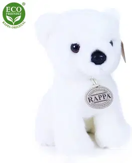 Plyšové hračky RAPPA - Plyšový medveď biely 18 cm ECO-FRIENDLY