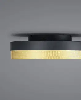 Stropné svietidlá HELL Sieťové stropné svietidlo LED, Ø 45 cm, čierna/zlatá