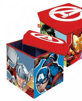 Boxy na hračky ARDITEX - Úložný box s vrchnákom / taburetka 2v1 AVENGERS, AV15229