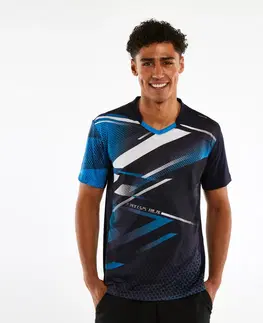 bedminton Pánske tričko TTP560 na stolný tenis modré