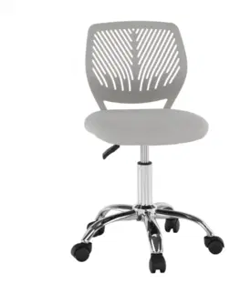 Kancelárske kreslá Otočná stolička, sivá/chróm, SELVA