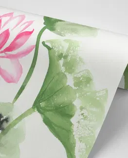 Samolepiace tapety Samolepiaca tapeta akvarelový lotosový kvet