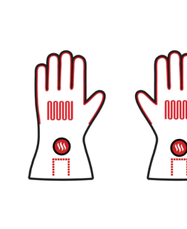 Zimné rukavice Vyhrievané rukavice v štýle shearling Glovii GS3 béžovo-čierna - M