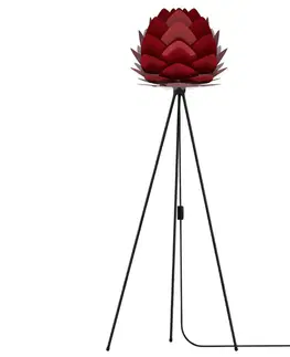Stojacie lampy UMAGE UMAGE Aluvia mini lampa čierna/rubínovo-červená