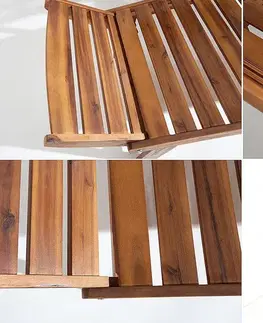 Záhradné lavice LuxD Dizajnová lavica Ocean skladacia / akácia