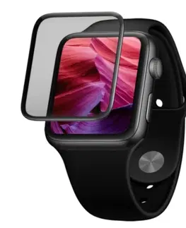 Príslušenstvo k wearables FIXED 3D Ochranné tvrdené sklo s aplikátorom pre Apple Watch 40 mm, čierne FIXG3D-436-BK