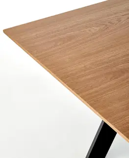 Jedálenské stoly HALMAR Capital 2 rozkladací jedálenský stôl dub prírodný / čierna