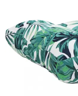 Záhradné sedáky Vodeodolná poduška na sedák 60x60 cm Dekorhome Zelené lístie