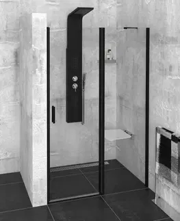 Sprchovacie kúty POLYSAN - ZOOM BLACK sprchové dvere 1100, číre sklo ZL1311B