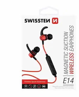 Slúchadlá Bluetooth slúchadlá Swissten Active, červené 51105091