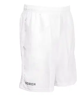 hokej Chlapčenské šortky na pozemný hokej FH500 biele