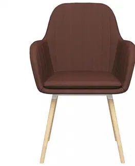 Jedálenské stoličky a kreslá Jedálenská stolička 4 ks látka / bukové drevo Dekorhome Krémová