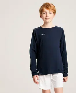 dresy Detský futbalový dres s dlhým rukávom Viralto Club námornícky modrý