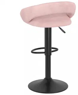 Barové stoličky Barová stolička zamat / kov Dekorhome Svetlosivá