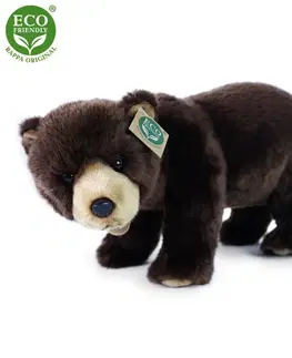 Plyšové hračky RAPPA - Plyšový medveď hnedý stojaci 40 cm ECO-FRIENDLY