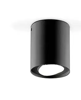 Stropné svietidlá EVN EVN Kardanus stropné LED svetlo Ø 9 cm, čierna