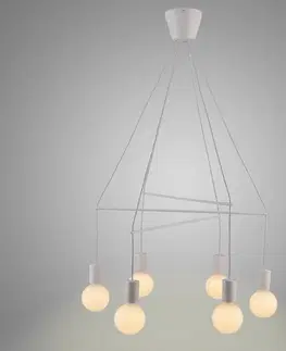 Moderné lampy do obývačky Alto Závesné svietidlo 6x40w E27 Biela matná
