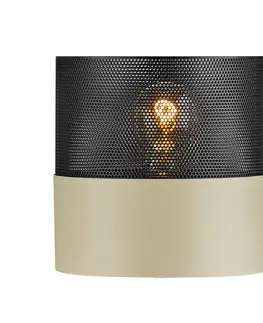 Lampy na nočný stolík HELL Stolová lampa Mesh E27 výška 18 cm piesková/čierna