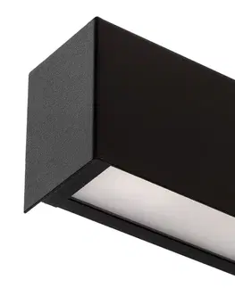 Nástenné svietidlá Euluna Rovné nástenné svietidlo S, 62 cm, čierne