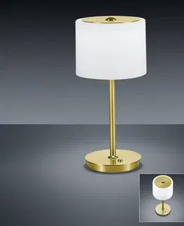 Lampy na nočný stolík BANKAMP BANKAMP Grazia stolová LED lampa, mosadzná/biela