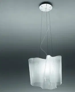 Závesné svietidlá Artemide Závesná lampa Artemide Logico 1pl dĺžka 40cm biela