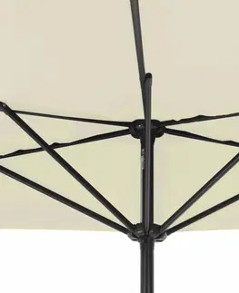 Slnečníky Polkruhový slnečník 300x150 cm Dekorhome Antracit