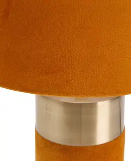 Stolové lampy Näve Stolová lampa 3189514, textilné tienidlo, oranžová