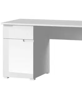 Moderné kancelárske stoly Písací stôl 1D Selene 14 Biely