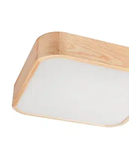 Svietidlá  Stropné svietidlo NATURAL SQUARE 4xE27/15W/230V 45x45 cm borovica 