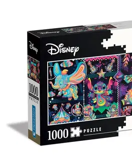 Hračky puzzle CLEMENTONI - Puzzle 1000 dielikov panorama - Disney Joys