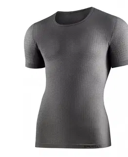 Pánske tričká Unisex termo tričko Brubeck s krátkým rukávem Grey - L
