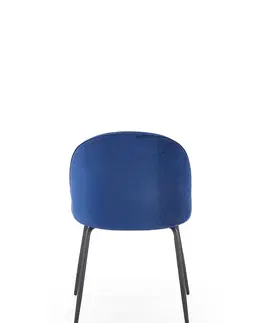 Jedálenské stoličky HALMAR K314 jedálenská stolička granátová / čierna